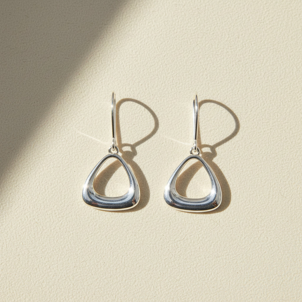 Puffy Triangle Earrings
