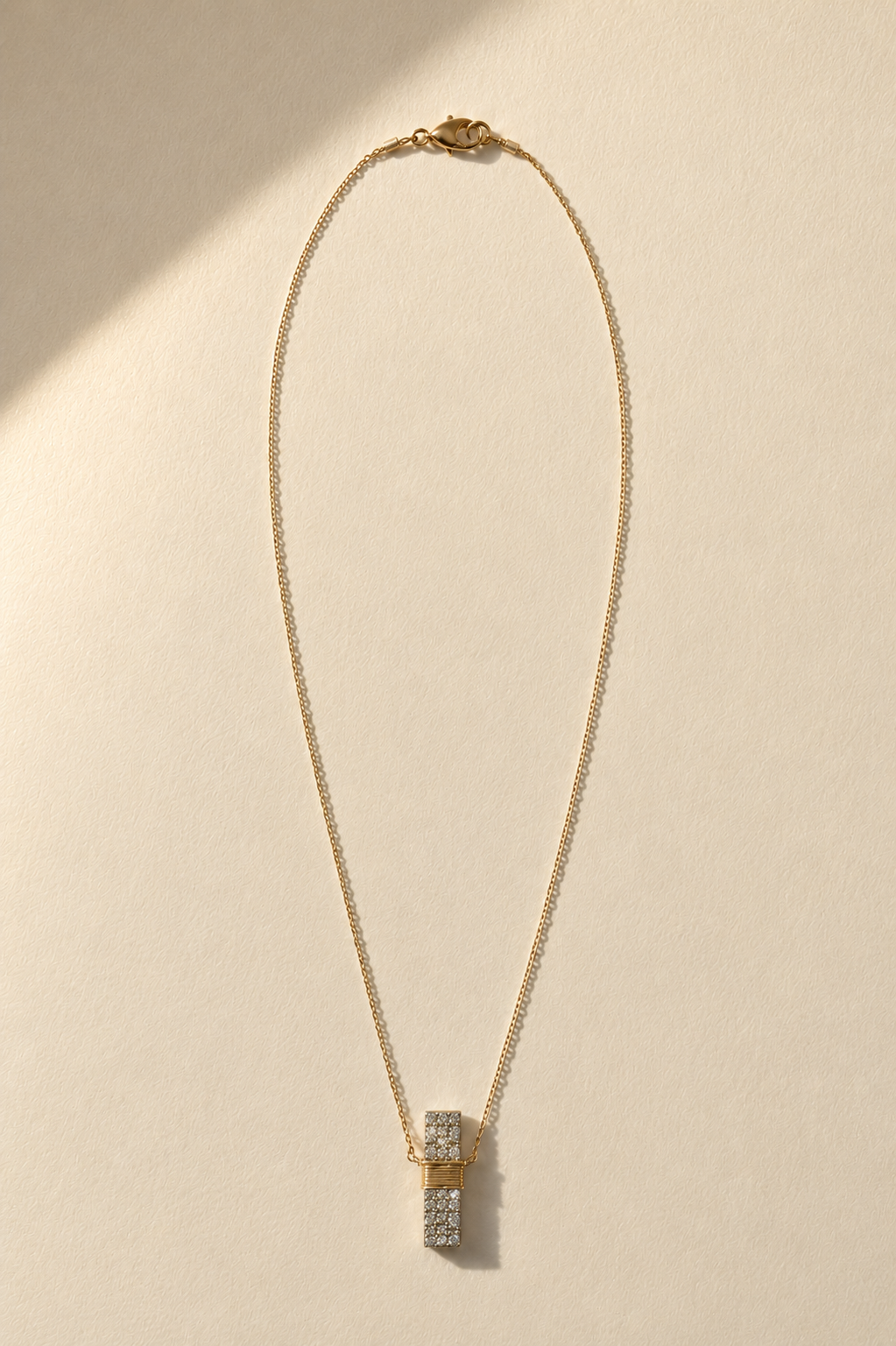 Pave Diamond Bar Necklace