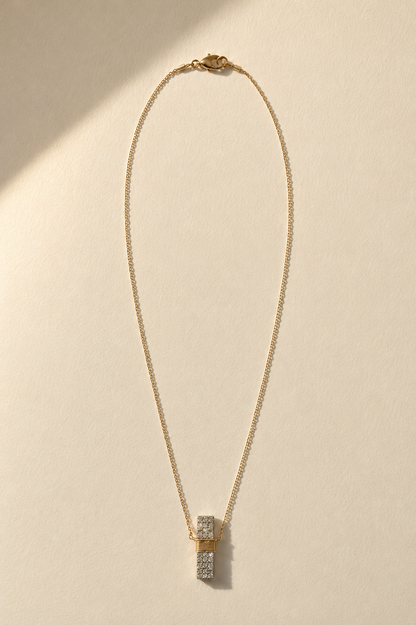 Pave Diamond Bar Necklace