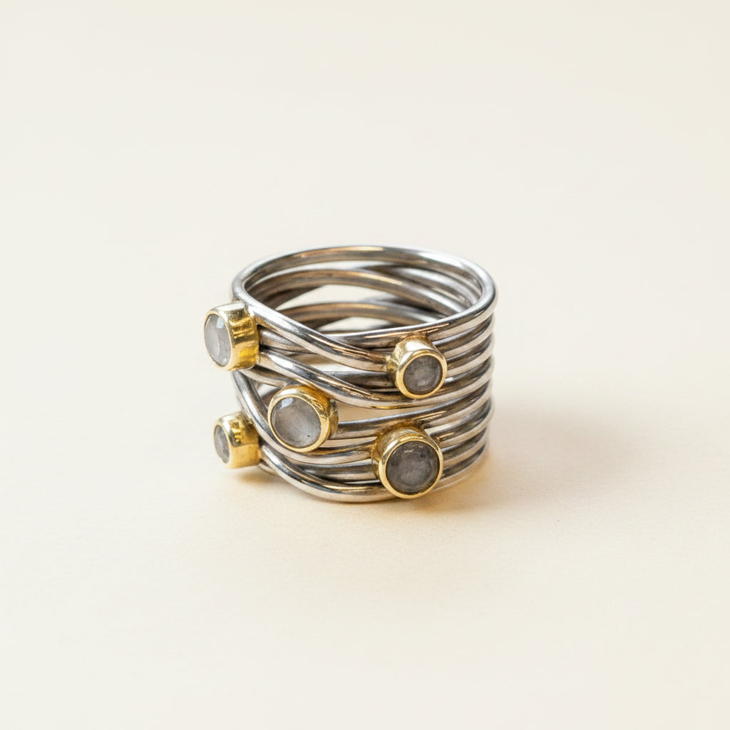 Gunmetal Sterling Statement Ring