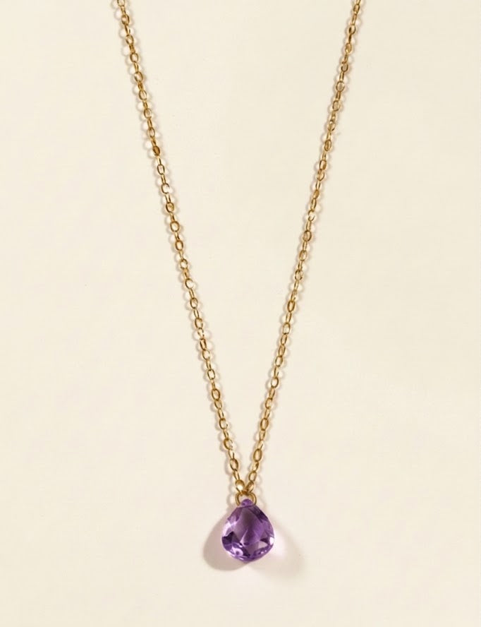 Briolette Dainty Chain Necklace