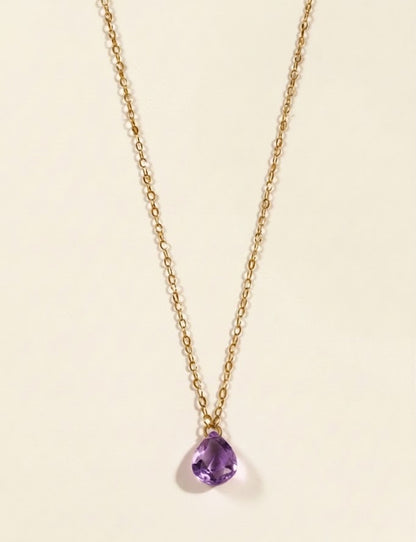 Briolette Dainty Chain Necklace