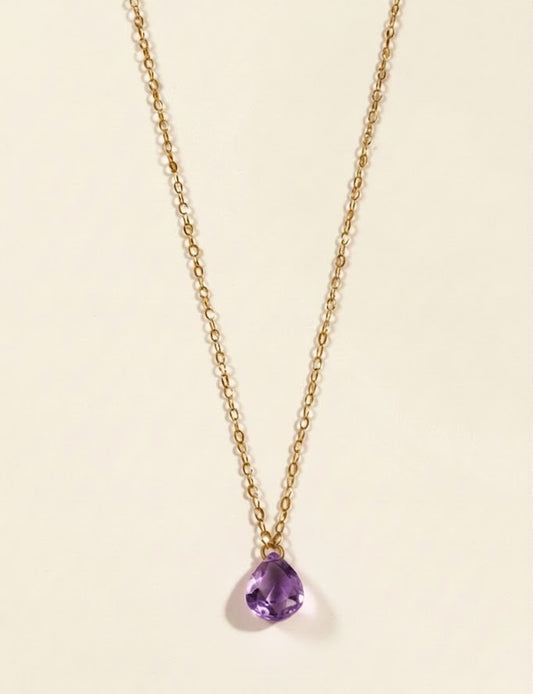 Briolette Dainty Chain Necklace