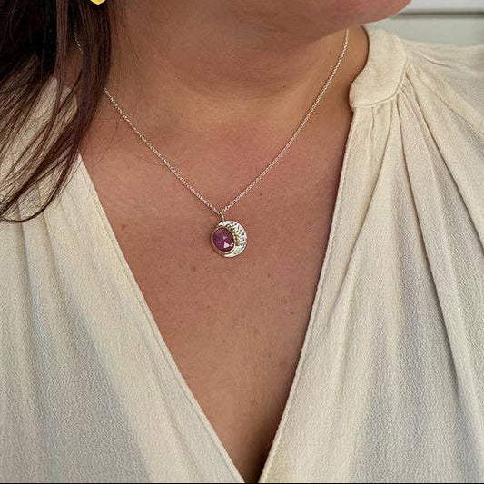 Pink Sapphire Roe Necklace