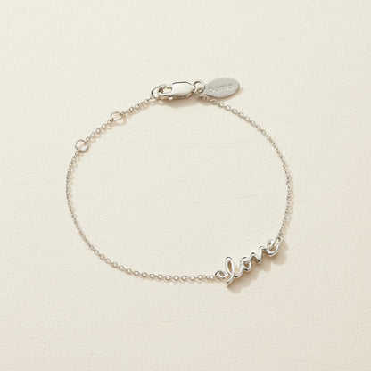 Script Love Bracelet