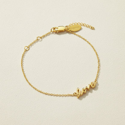 Script Love Bracelet