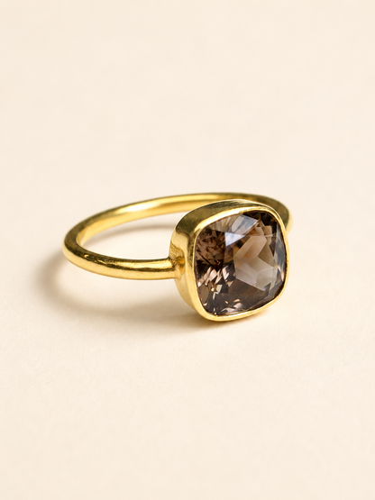 Small Faceted Semi-Precious Stone Ring