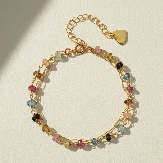 Tourmaline Paperclip Bracelet
