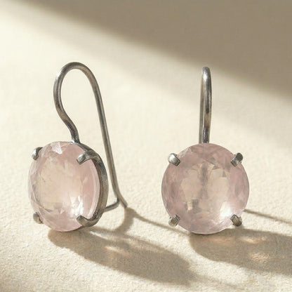 Classic Faceted Stone Drop Earrings