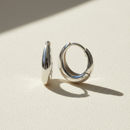 Teardrop Huggie Hoop Earrings