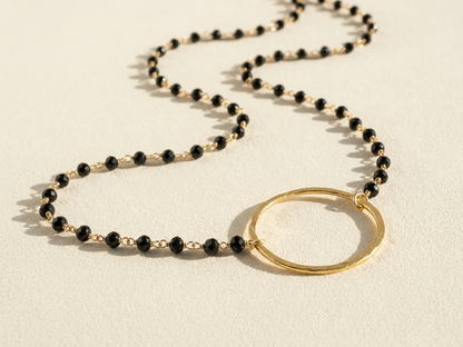 Beaded Karma Necklace with Briolette Stones