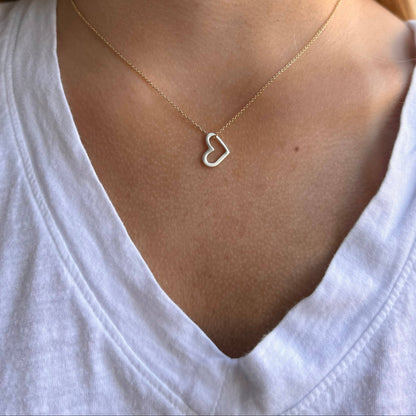 Small Open Heart Necklace