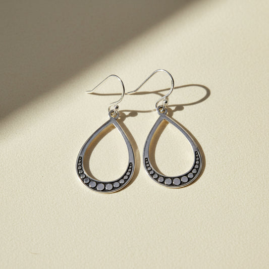 Large Beaded Teardrop Earrings