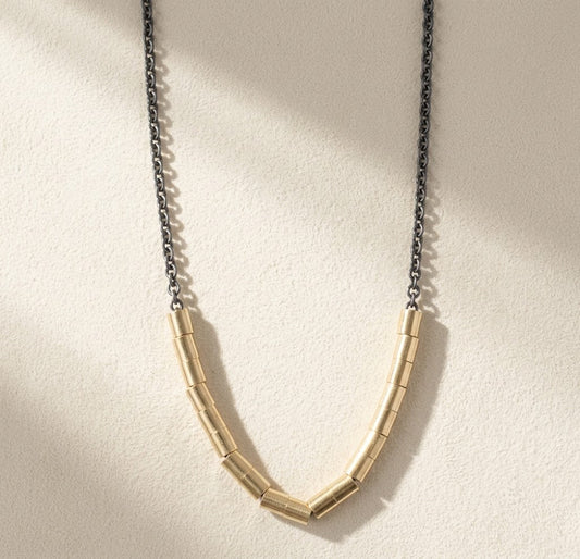 Golden Tubes Necklace