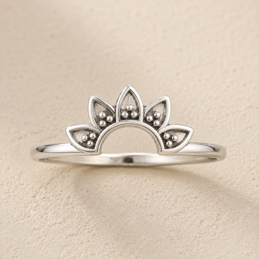 Boho Lotus Flower Ring