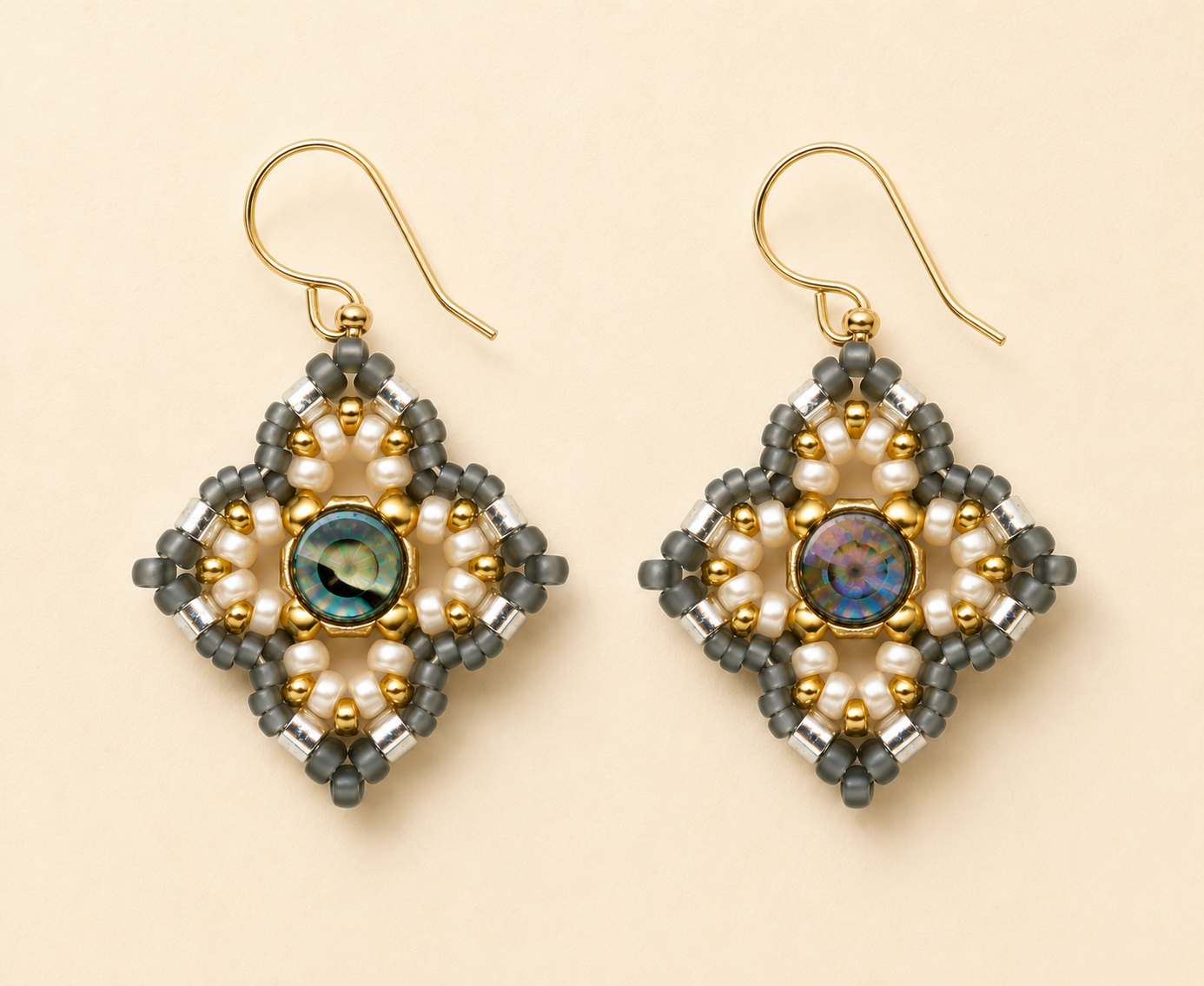 Mini Beaded Neutrals Earrings