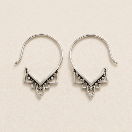 Bohemian Pull Through Hoop Earrings