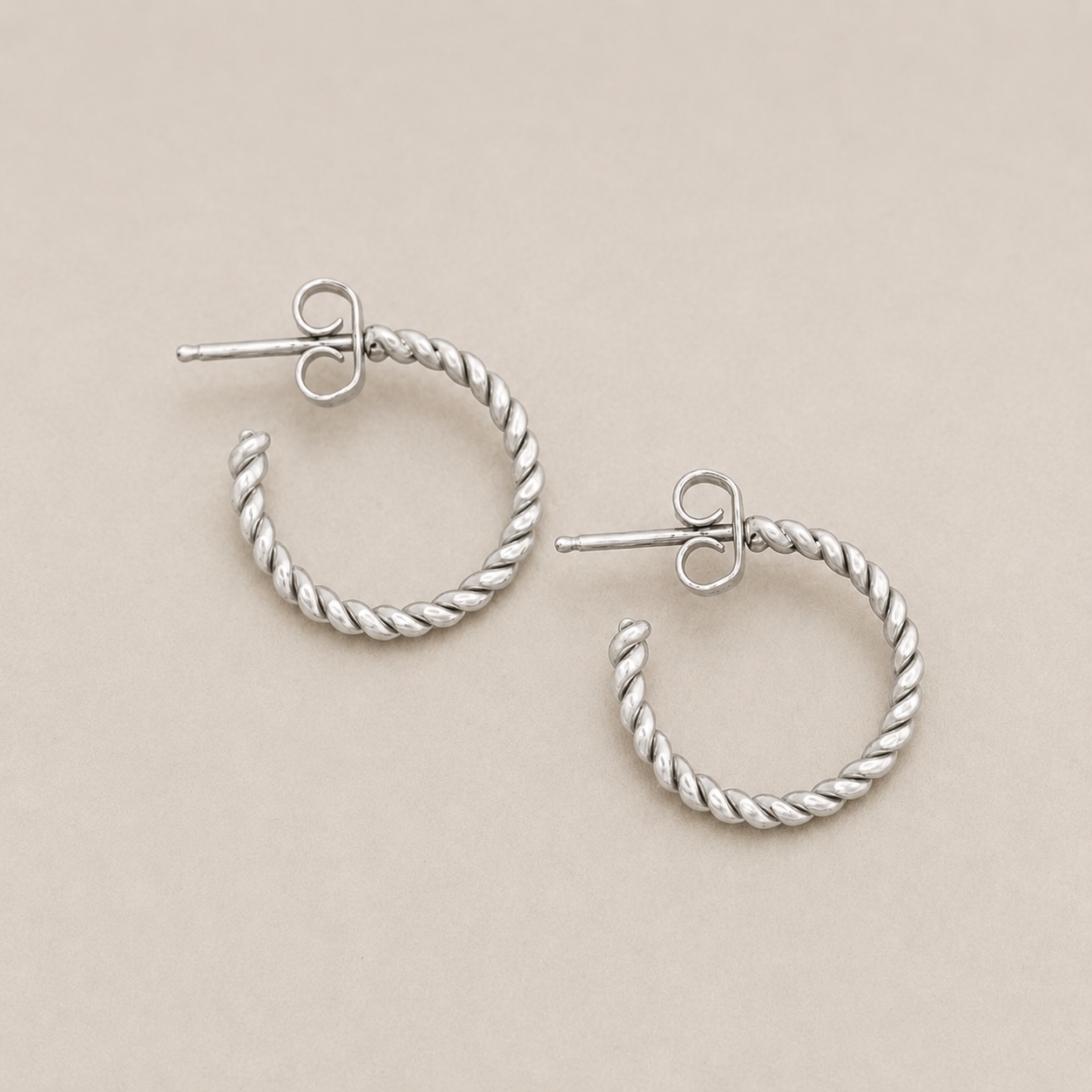 Twisted Wire Hoop Earrings