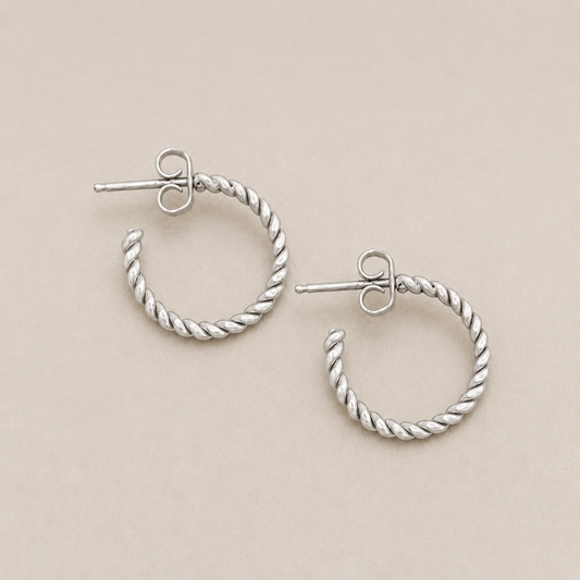 Twisted Wire Hoop Earrings