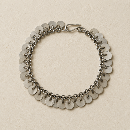 Handmade Chain Bracelet With Disc Dangles