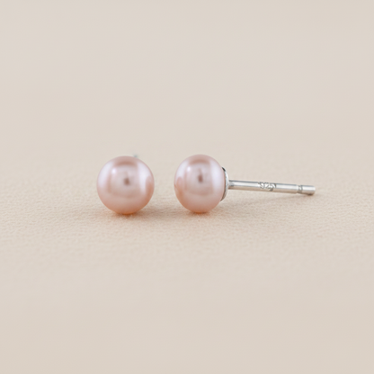 Large Pearl Stud Earrings