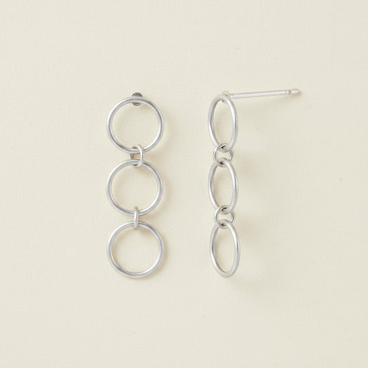 Triple Loop Post Earrings