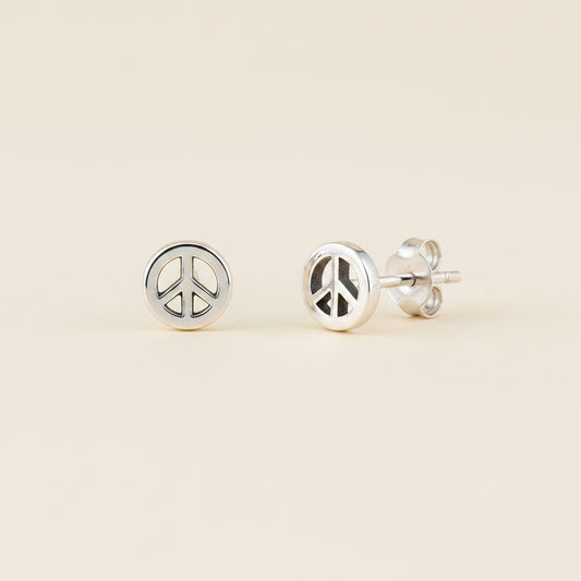 Peace Sign Stud Earring