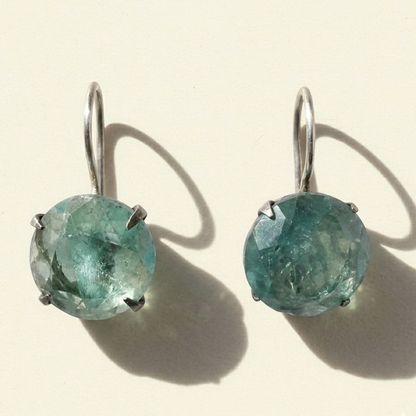 Classic Faceted Stone Drop Earrings