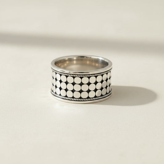 Beaded Triple Band Ring