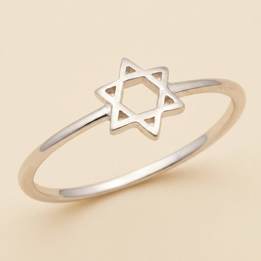 Dainty Star of David Ring