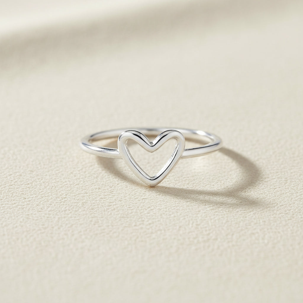 Dainty Open Heart Ring