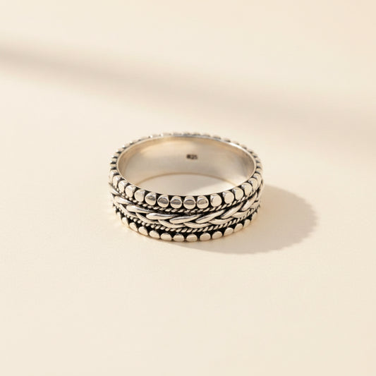 Beaded Braid Band Ring