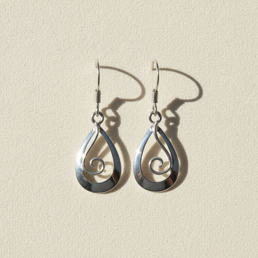 Spiral Teardrop Earring