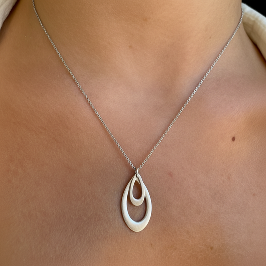 Organic Double Leaf Necklace