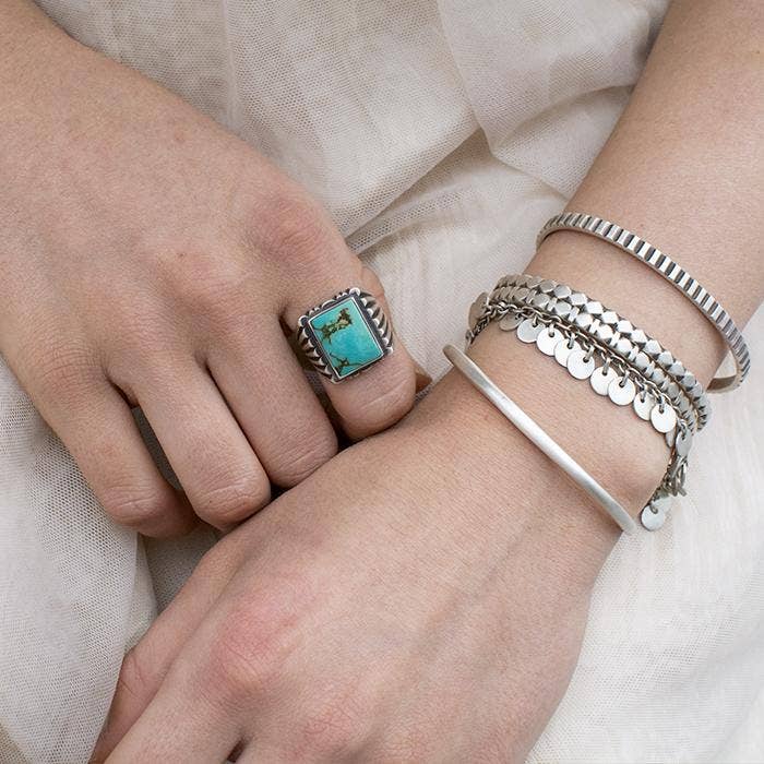 Handmade Chain Bracelet With Disc Dangles