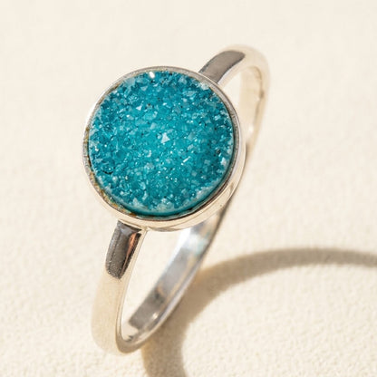 Dainty Round Druzy Ring
