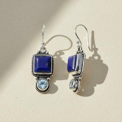 Midnight Duet Gemstone Earrings