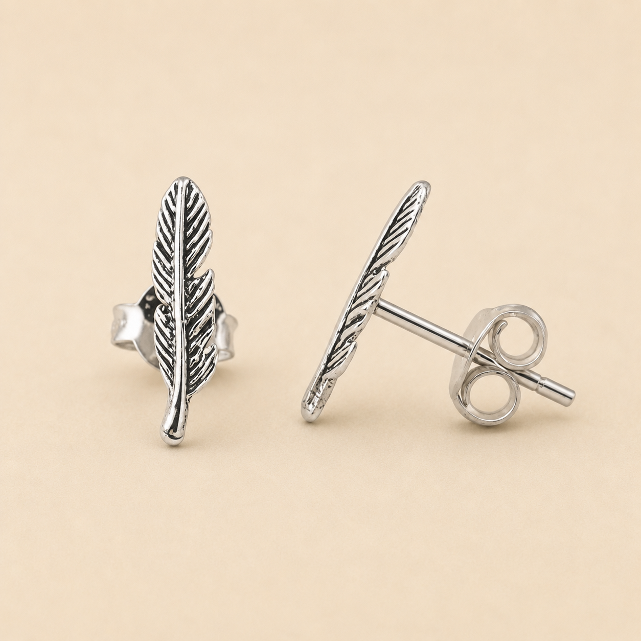 Feather Stud Earrings