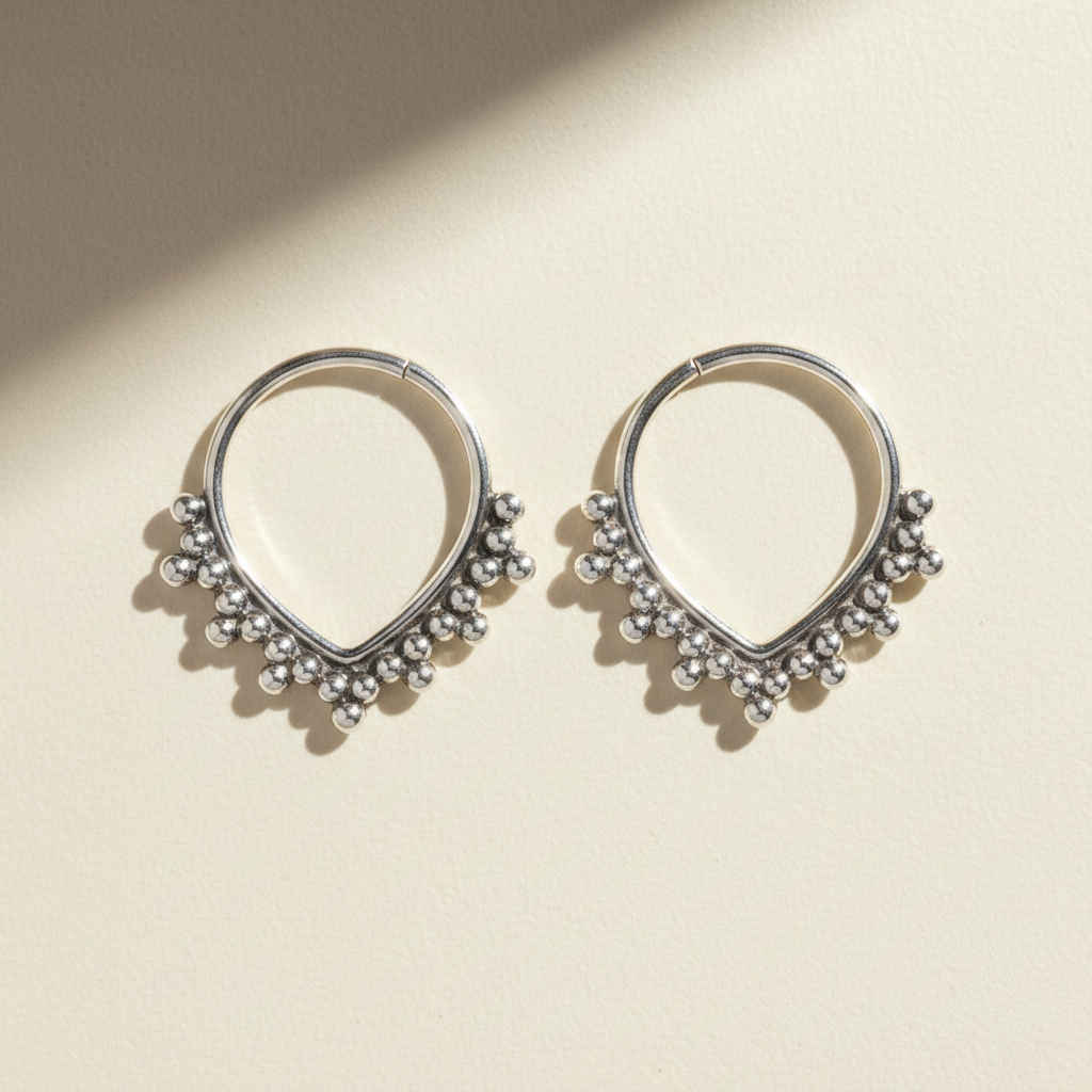 Boho Beads Hoop Earrings