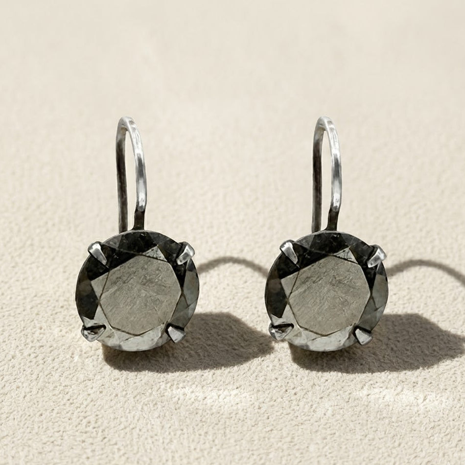 Classic Faceted Stone Drop Earrings