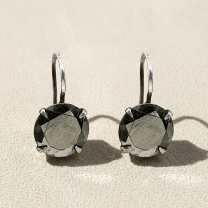 Classic Faceted Stone Drop Earrings