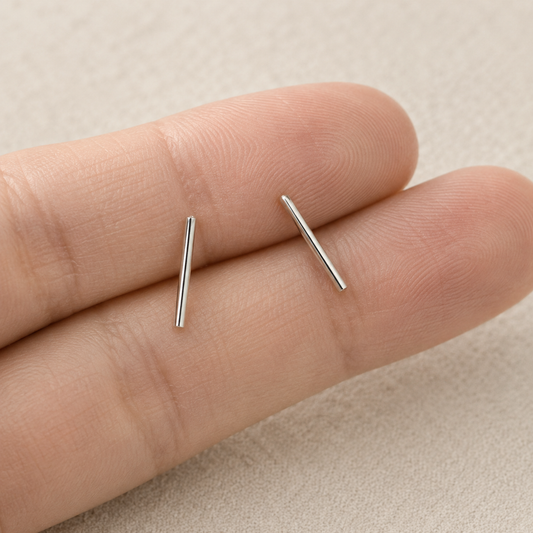 Dainty Bar Stud Earrings