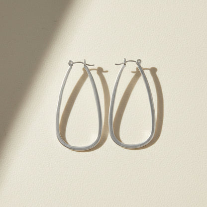 Large Teardrop Hoop Earrings