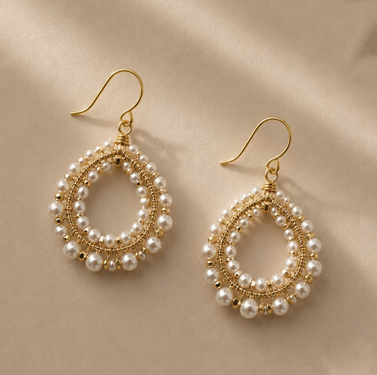 Woven Pearls Earrings
