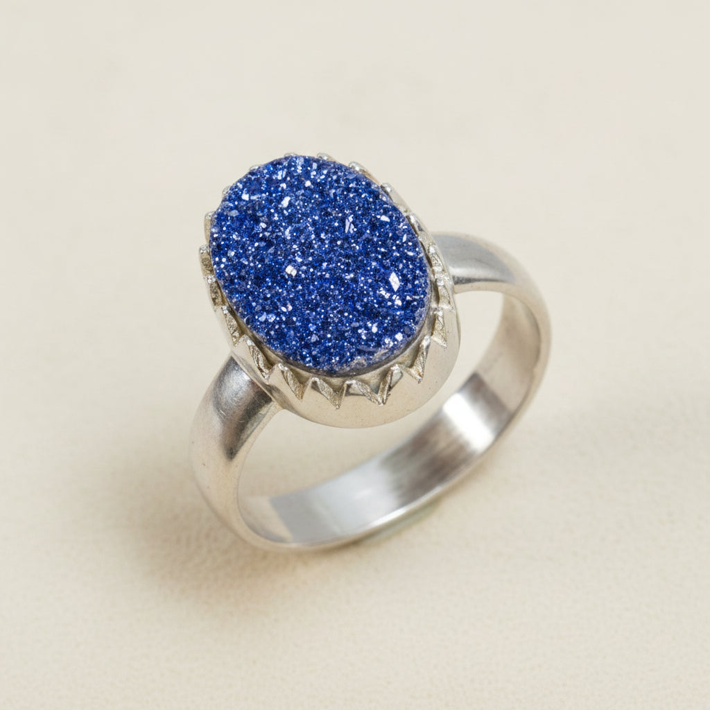 Medium Oval Druzy Ring