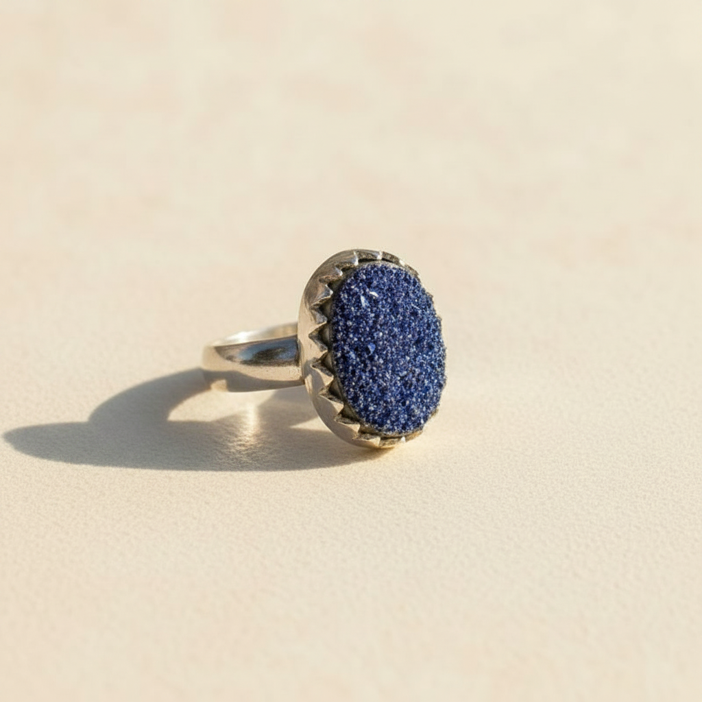 Medium Oval Druzy Ring