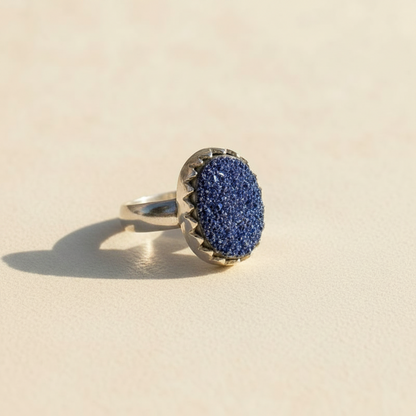 Medium Oval Druzy Ring