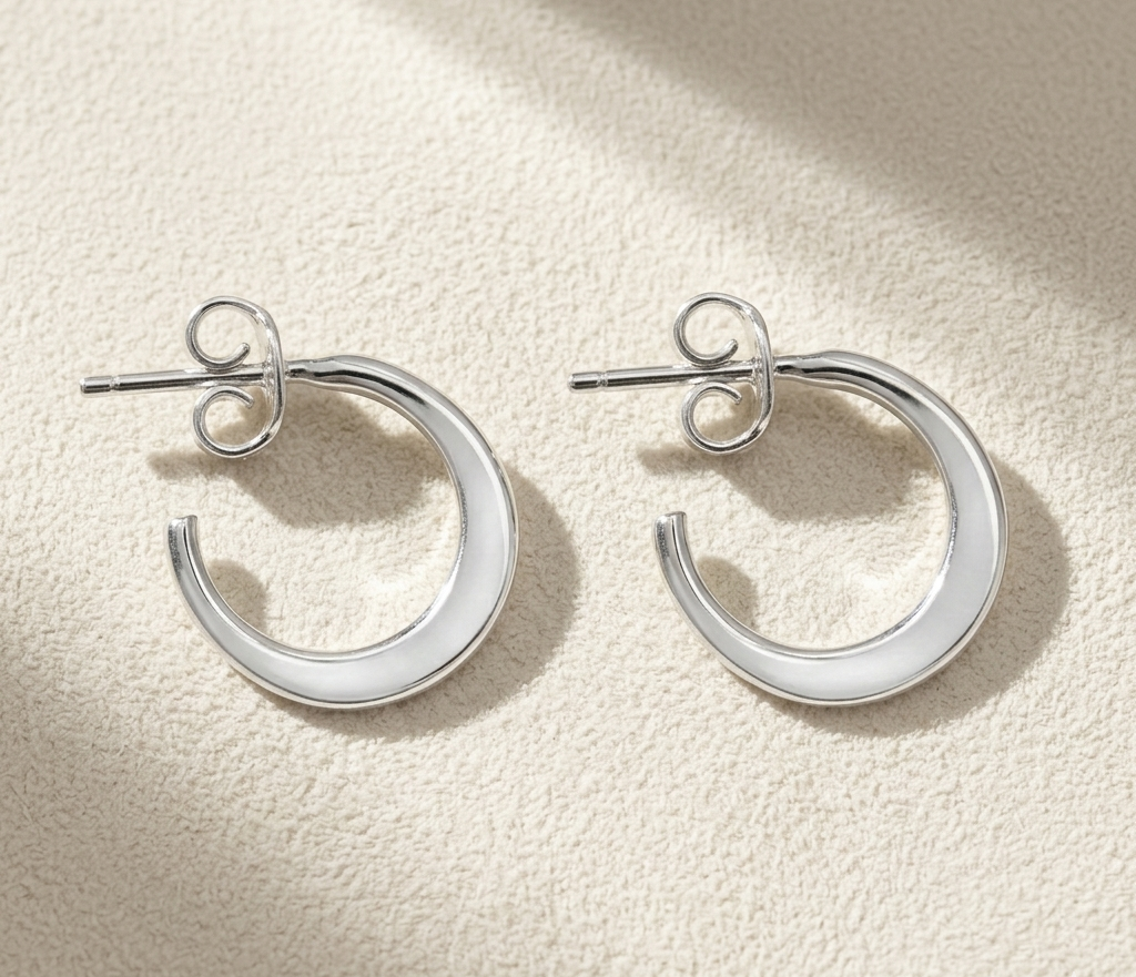 Small Post Hoop Earrings