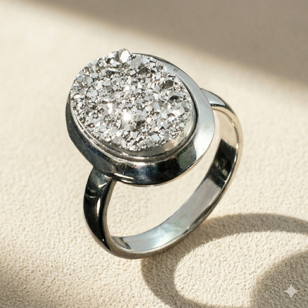 Medium Oval Druzy Ring