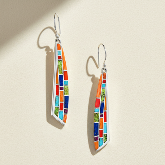 Multistone Tile Earrings